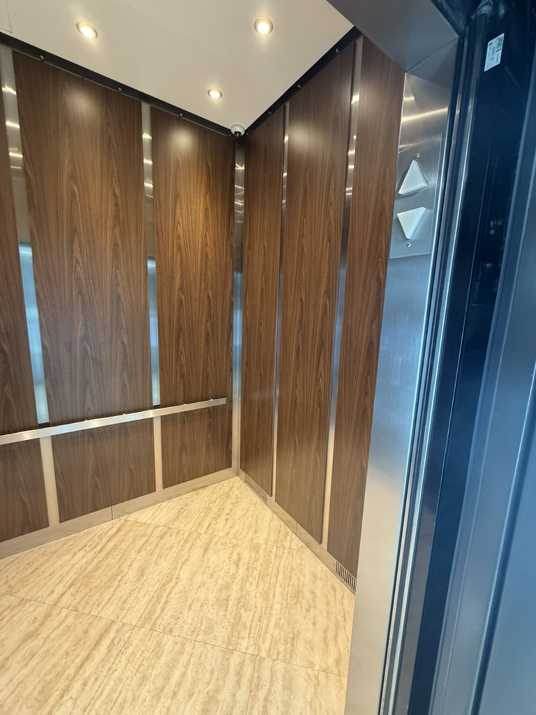 Current dark walnut cab — interior right